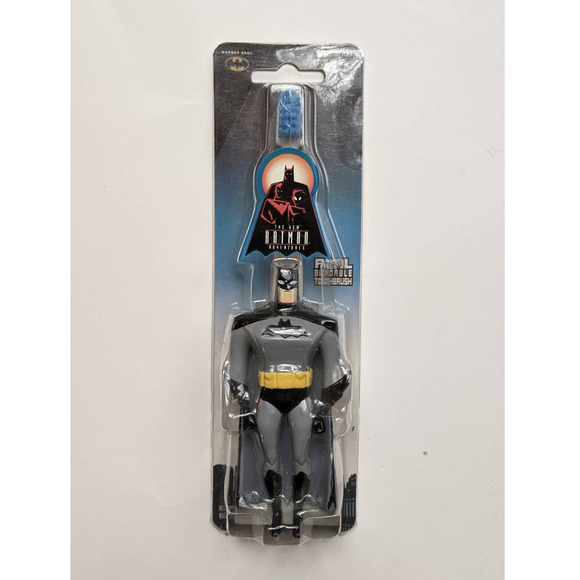 Vintage 90's Children's Batman Toothbrush NOS, The New Batman Adventures SEALED - Picture 2 of 5